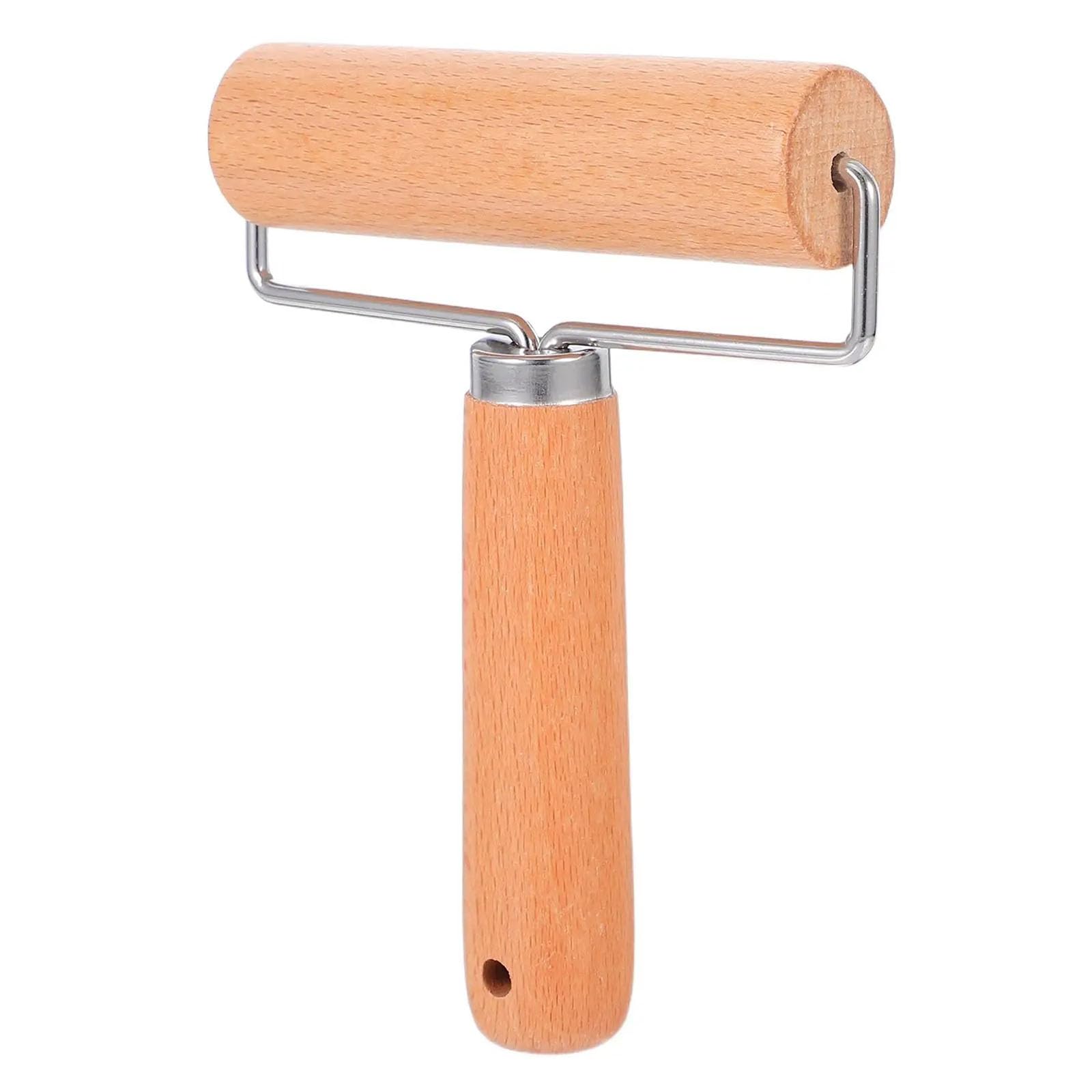 Jazuaiao Compacts Smooth Wooden Pizza Roller Easy to Clean Store Dough Rolling Pin for Cookie Pie Homemades Noodles Pastries Wooden Pastries Roller