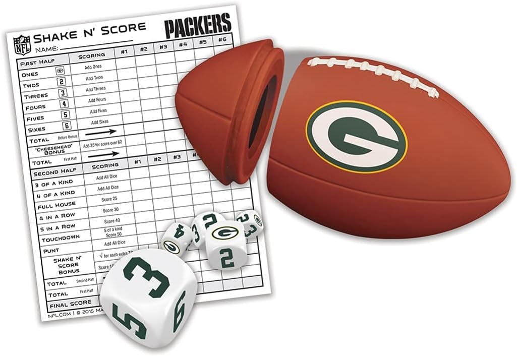 MasterPieces NFL Dallas Cowboys Shake N' Score Travel Dice Game, For 2 Players, Ages 6+, Multi, One Size (41528) : Sports & Outdoors