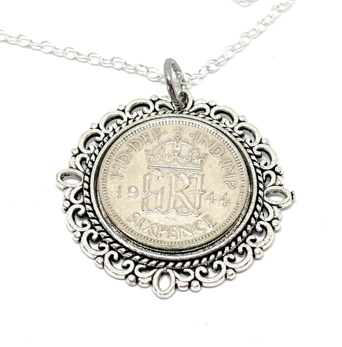 Gemelli OCC Old Coin, pièce raffinée portant 1967 pour 57° d'or, plus d'une chaîne en argent sterling de 45,7 cm