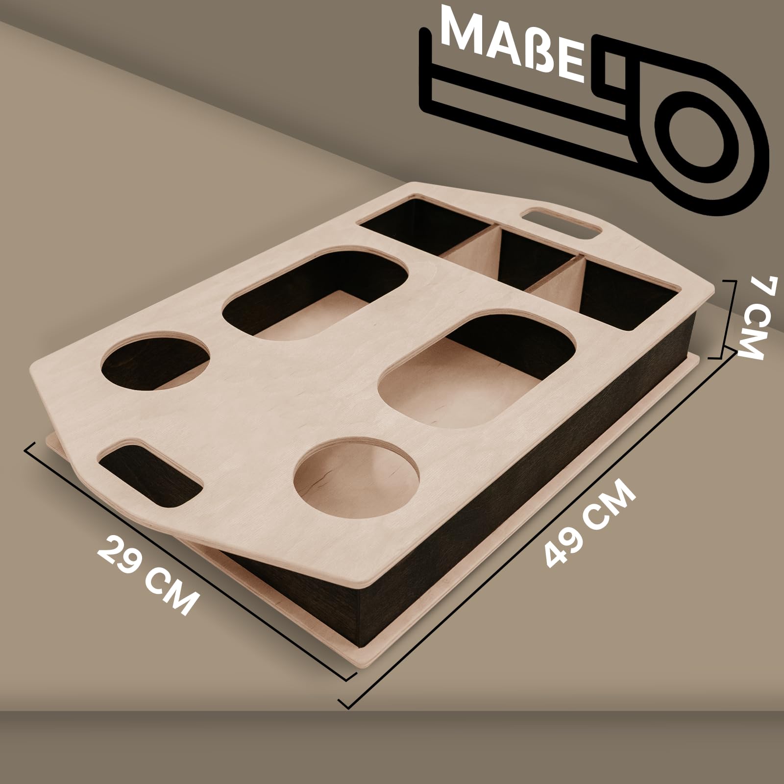 Vassoio Bracciolo Supporto Tazze Divano SpaceAid Bambù - Portabicchieri Bracciolo Vassoio Pieghevole