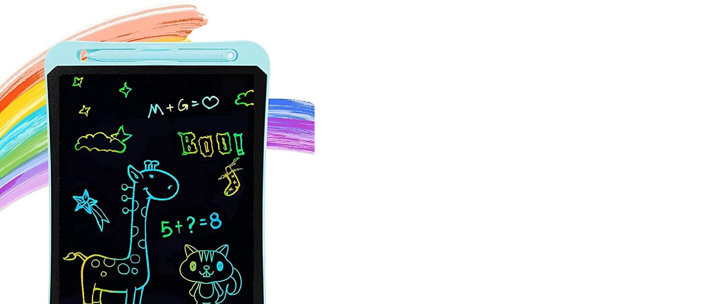 fort multi-color lcd writing tablet 8.5 inch screen, toys, kids toy, 8.5" inch colorful toddler doodle board drawing tablet, erasable reusable electronic drawing pads, educational and learning tool