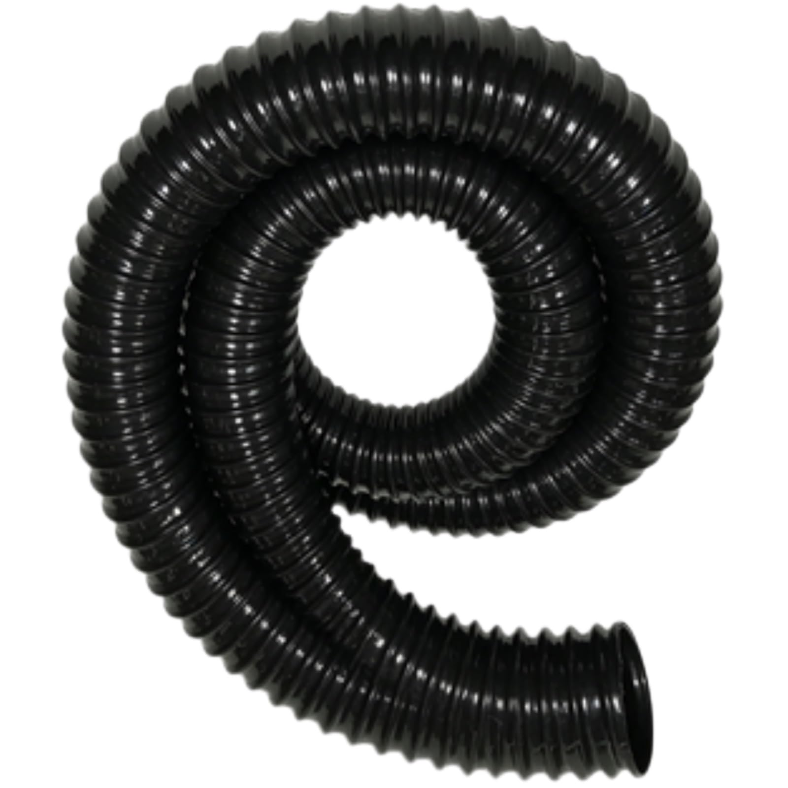 Black PU Collection Hose, 200mm ID, 1m Length, 0.63-2mm Thickness(1.2mm)