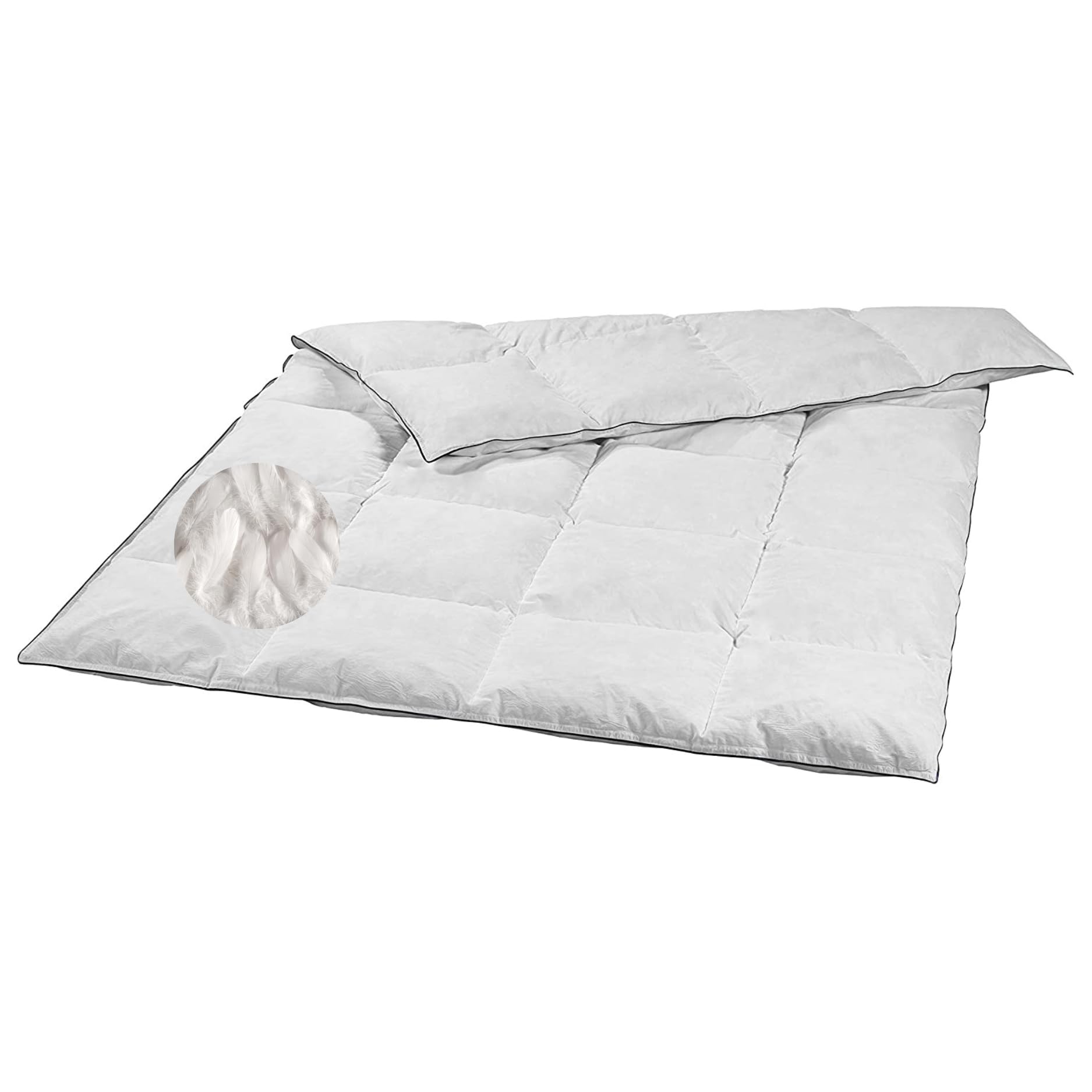 sleepling Winter Bettdecke 135 x 200 cm, 20% Daunen 80% Federn, 940 g – Made in EU