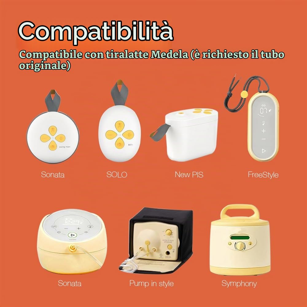 Coppe per tiralatte Medela, con apertura a mani libere, compatibili con Freestyle Flex/Pump in stile con MaxFlow/Swing Maxi Pump Parts, include flangia da 27 mm + inserti da 17/19/21/24 mm