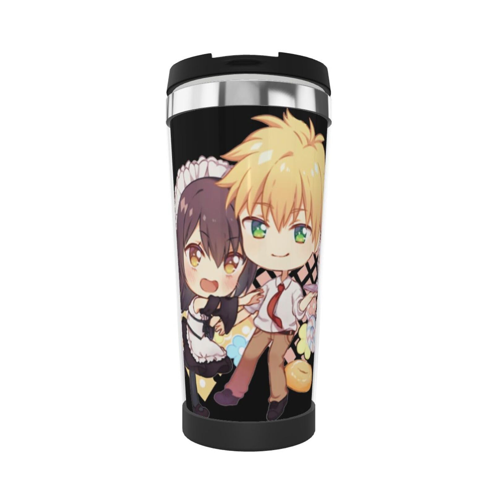 Anime Maid Sama Coffee Cup With Lids Double Insulated Travel Mugs for Sport Outdoor Indoor 14 OZ