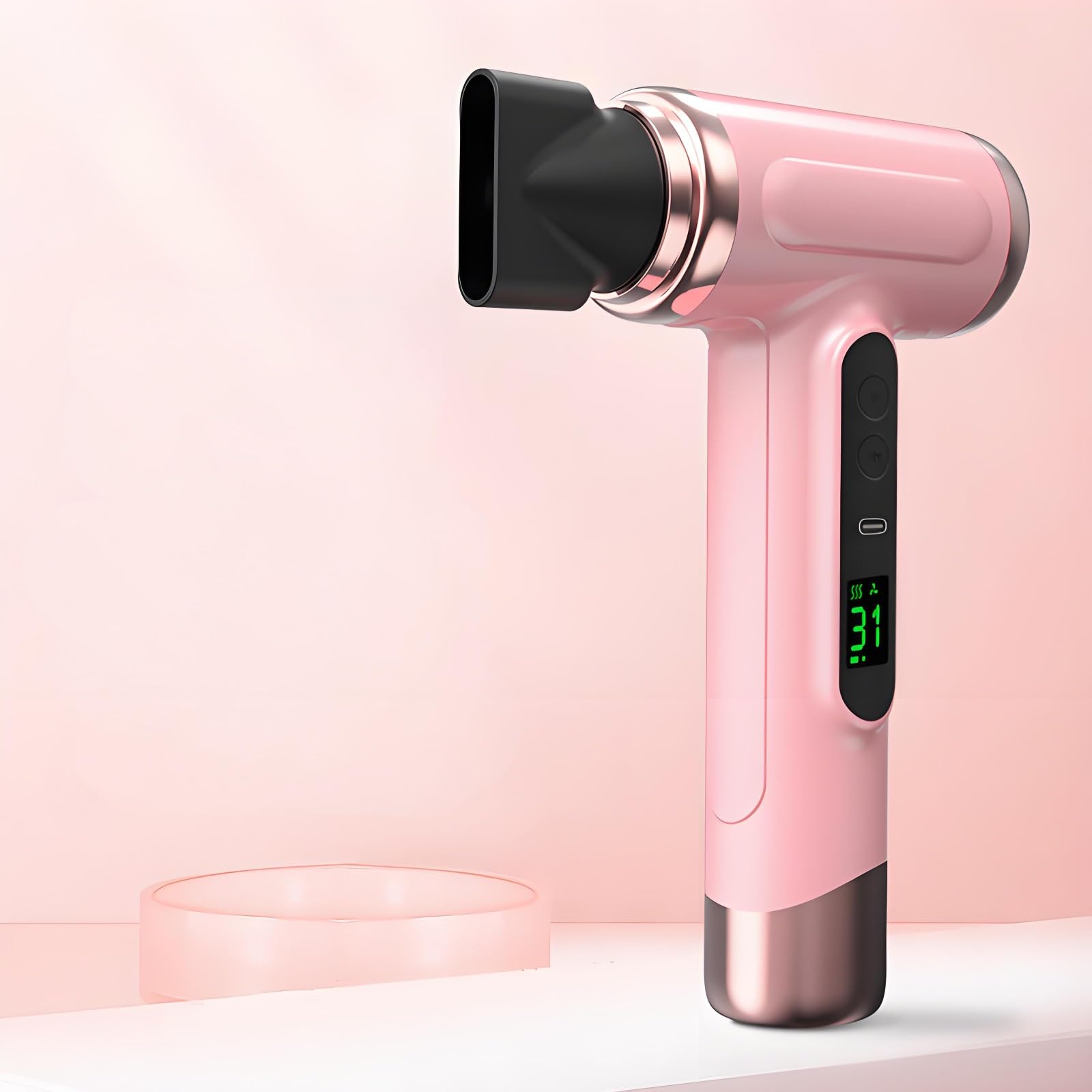 Asciugacapelli Senza Fili 15000mAh – Phon Portatile USB Ricaricabile 200W con Aria Calda e Fredda, Compatto per Viaggi, Campeggio e Dormitori Studenteschi