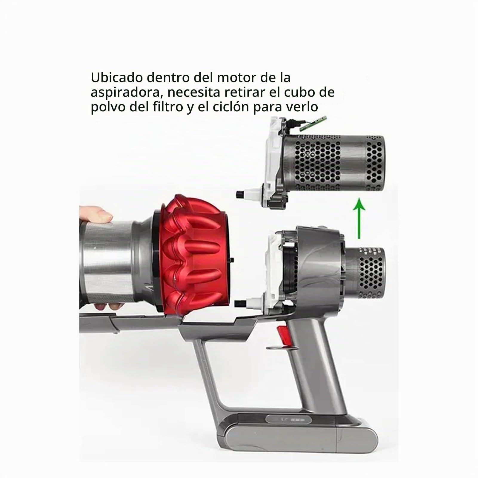 Motor, Compatible con Avec Dyson, V10 SV12 Aspiradora | Piezas De Repuesto Para Mango, Carcasa, Filtro, Depósito De Polvo