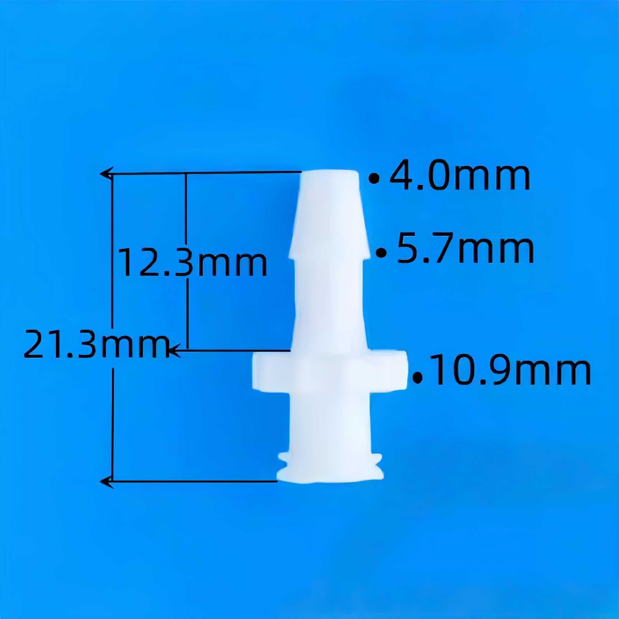 Conector Luer Lock hembra de PP blanco de 5/32 pulgadas for manguera, paquete de 100 for acuario de laboratorio