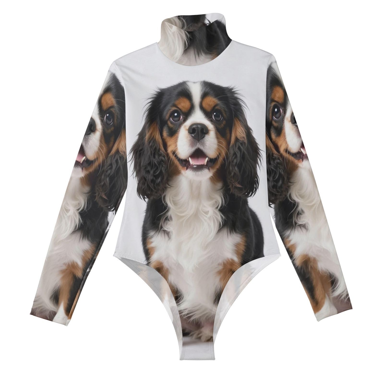 Body de manga larga suave con cuello alto falso GuoChe y broches planos 8