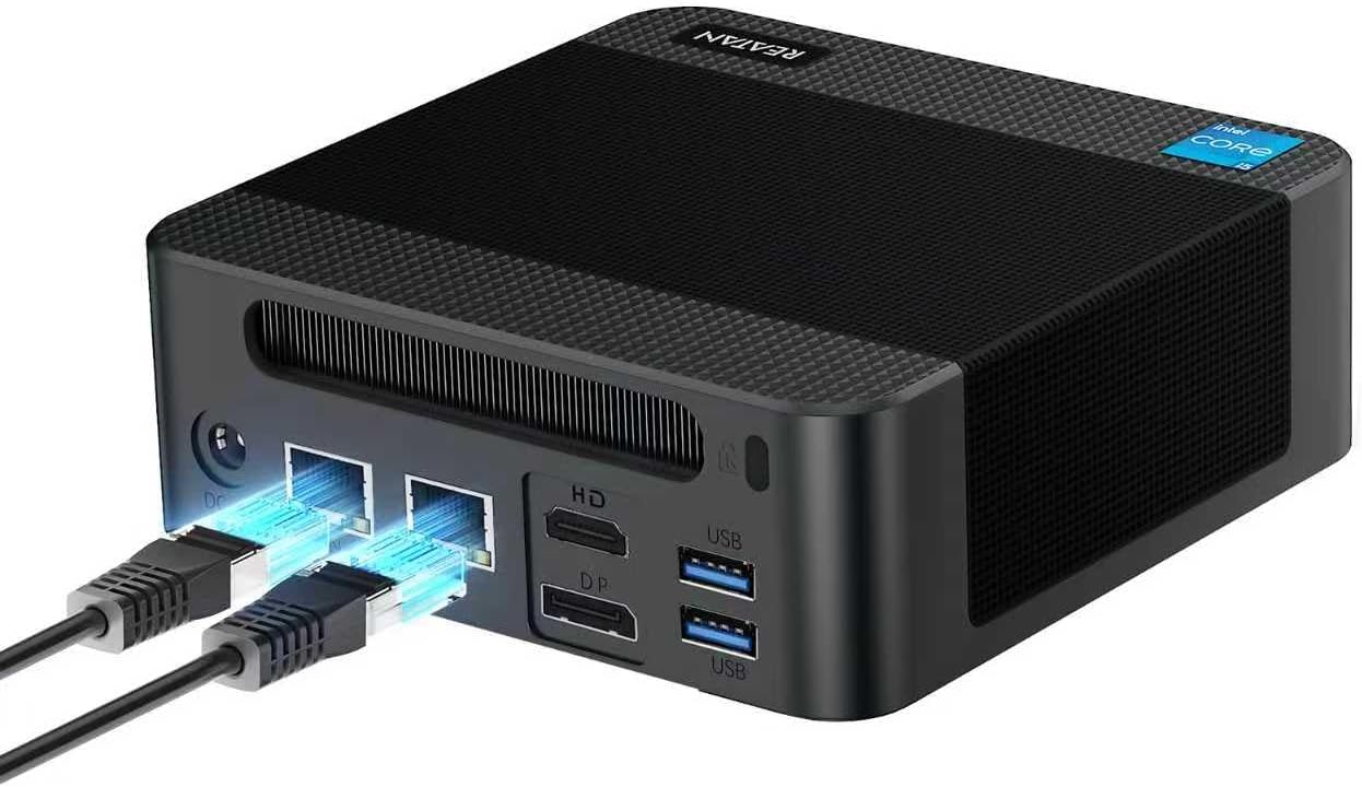 Reatan S6 Mini Gaming PC with Intel Core i5 12450H(8C/12T, up to 4.4GHz),16G DDR4 512G M.2 SSD,Mini Computers with Dual Gigabit LAN, Supports Triple 4K Display, WIFI6, BT5.2