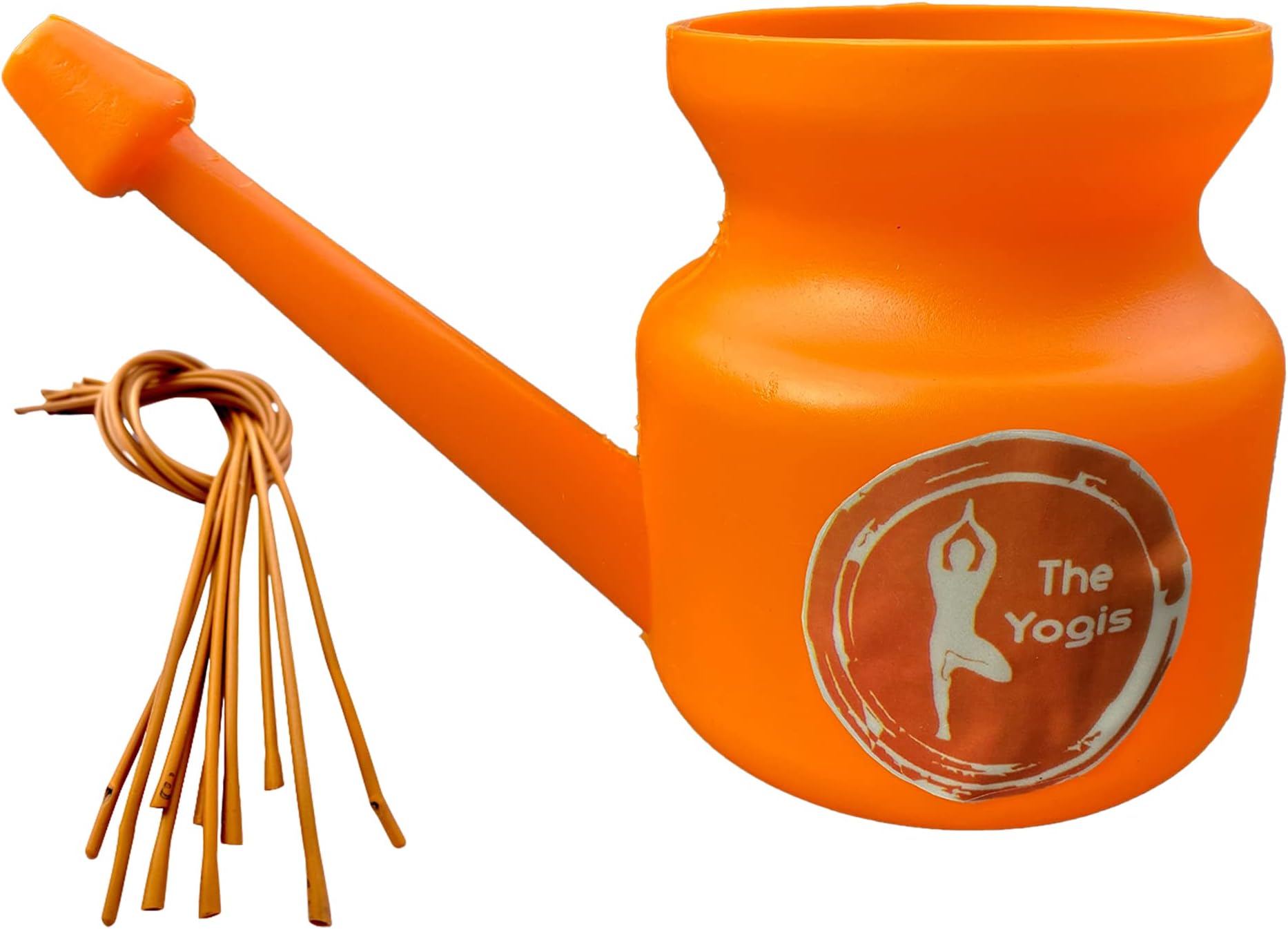 The Yogis Plastic Jal Neti Pot | Helpful in Sinus | Light-Weight Non-Corrosive Unbreakable Hygienic Neti Lota | With Smooth Tip | Travel Friendly Lota | for Nasal Cleansing & Yoga (500ml) With 1 Rubber Neti