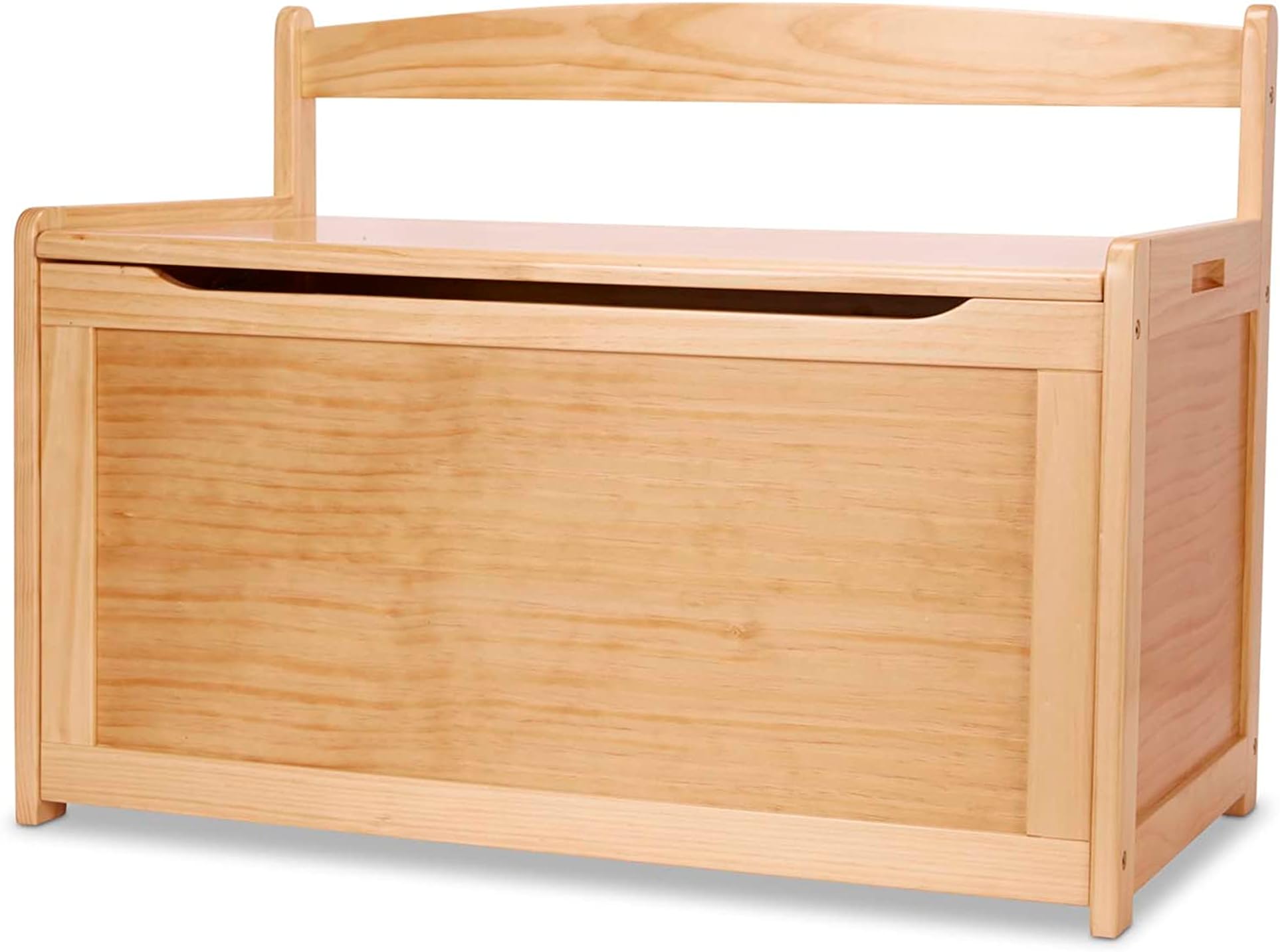 Melissa & Doug Wooden Toy Chest - Light Wood Furniture for Playroom, Blonde
