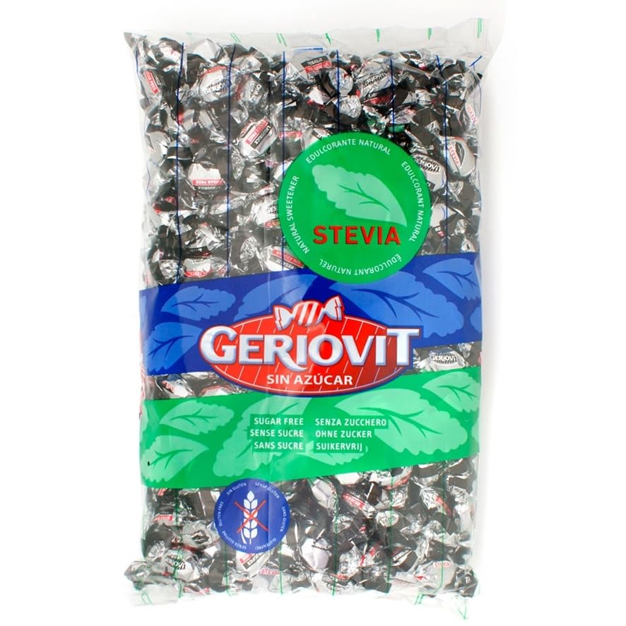 Caramelos de Regaliz sin Azúcar, 1kg, Edulcorados con Polialcoles