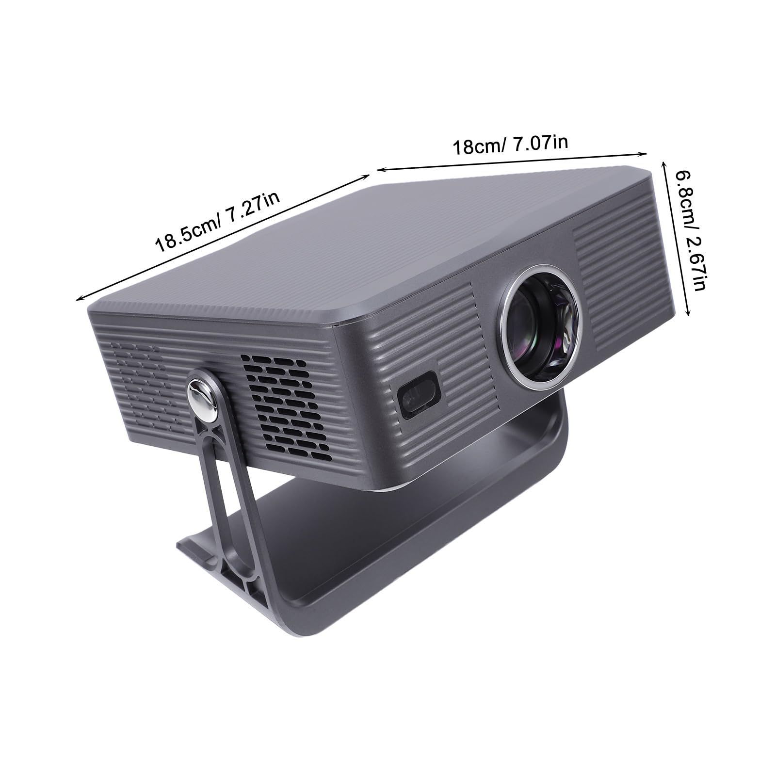 POPETPOP Mini Proiettore Portatile Full HD con Auto Focus e Stand Rotante Supporto Wifi Dual Compatibile USB Av Proiezione Interni Esterni e Soffitto