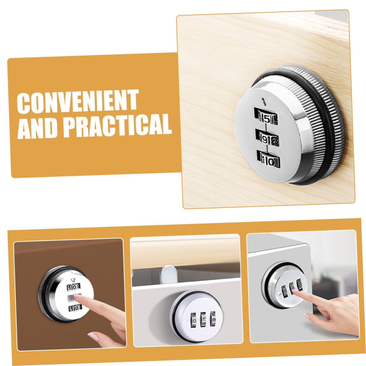 NUOBESTY 5 Pezzi Serratura Combinazione con Codice per Armadietti e Serratura Sicurezza per Ufficio e Casa Facile Installazione e Utilizzo
