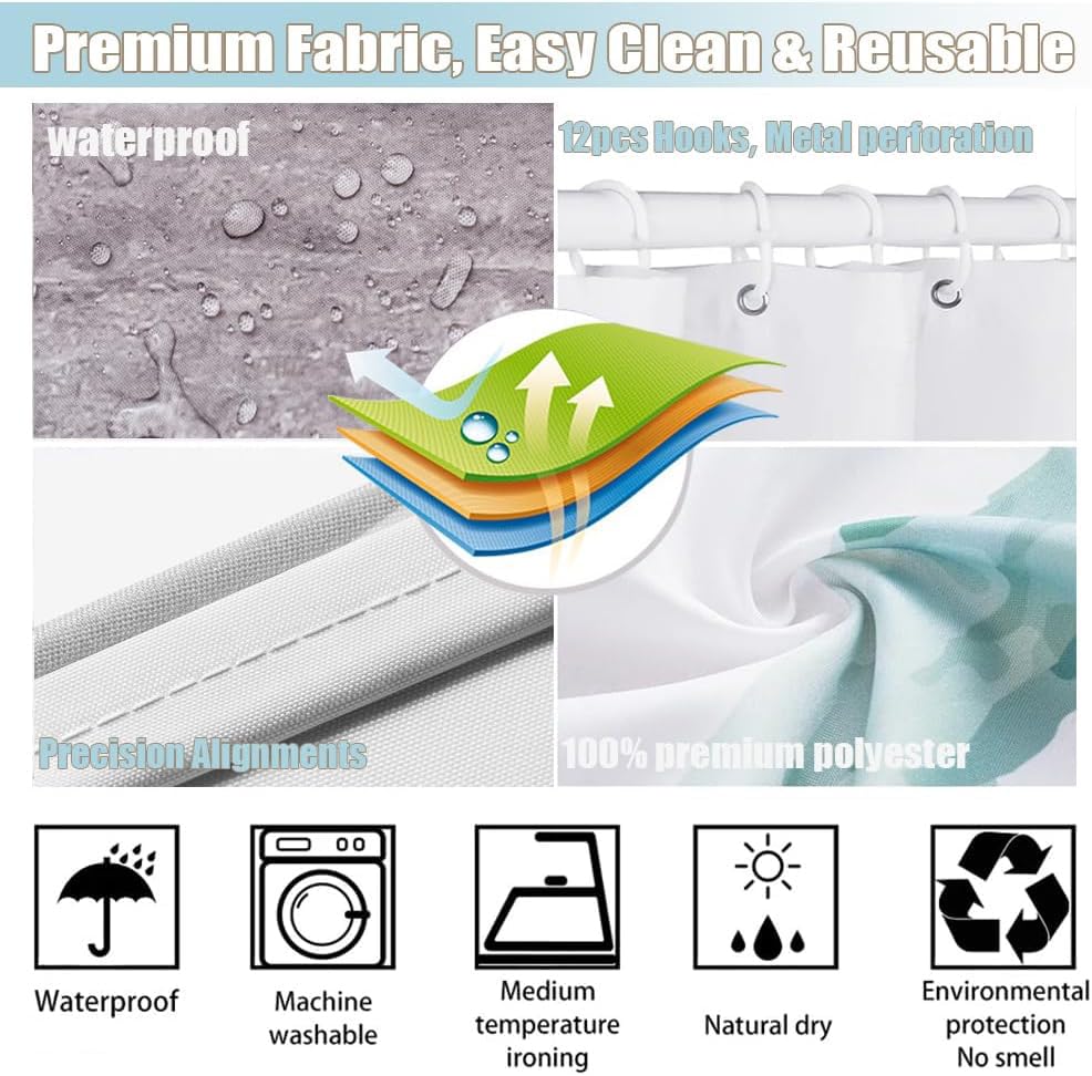 Tende da doccia natalizie per bagno, tenda da doccia natalizia con gatti che indossano cappello di Natale, decorazione natalizia per il bagno, tenda da bagno con ganci