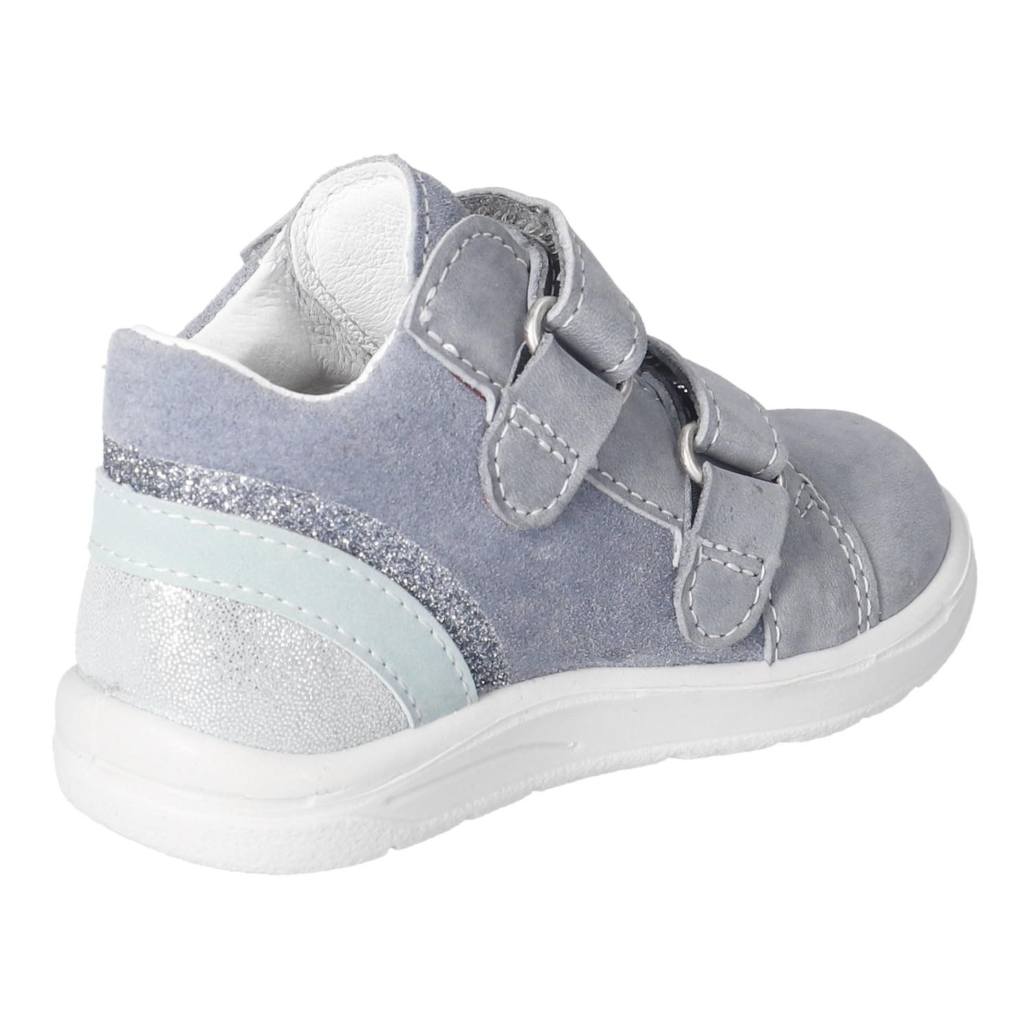 RICOSTA Mädchen Stiefel Lara, Kinder Lauflernschuhe, Weite: MITTEL, lose Einlage, Sympatex, wasserdicht, Klettstiefel, Booties, calcit (130), 26 EU