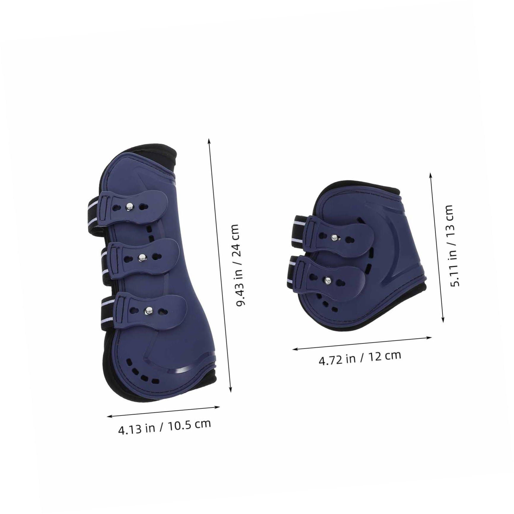 Toyvian 4 Stück Pferdebeinschutz Gamaschen Set Atmungsaktive PU für Trail Reiten Schutzstiefel für Vorder und Hinterbeine Stylisches Design Einfache Handhabung Verletzungsprävention