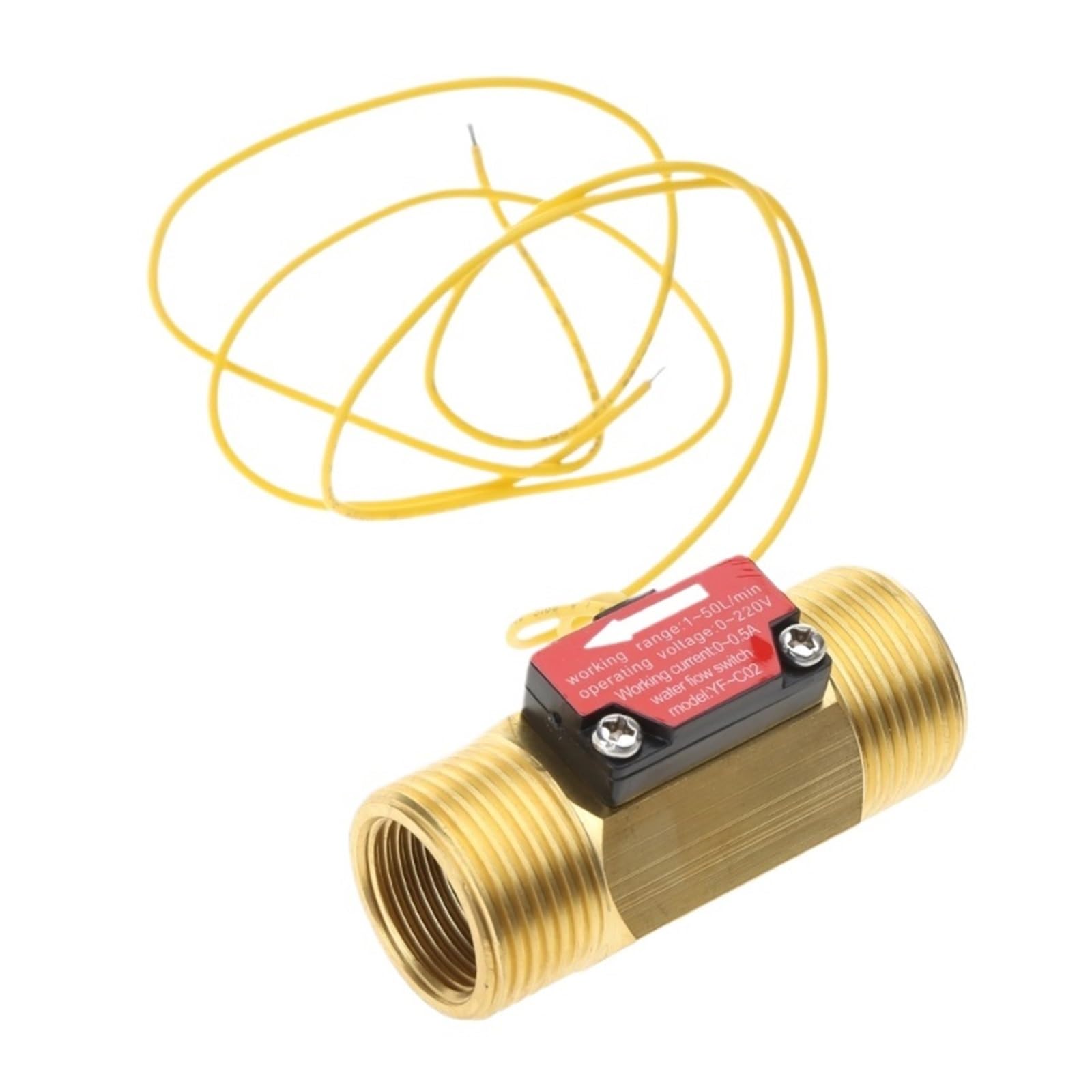 Flow Sensor Meter Digital Pipeline Water Flow High Performances DN20 Water Flow Brass Water Flow Switchs 1.5-50L/min Water Flows Control Liquid Flowmeter