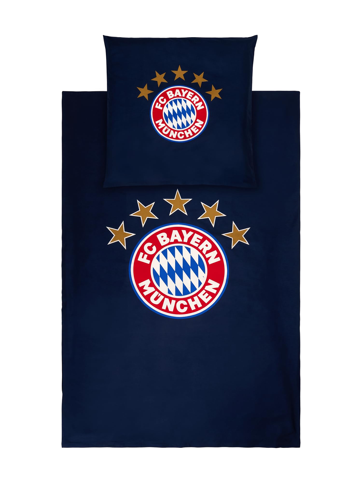 FC Bayern München Bettwäsche Glow in The Dark I 135x200 I Navy I Fußball
