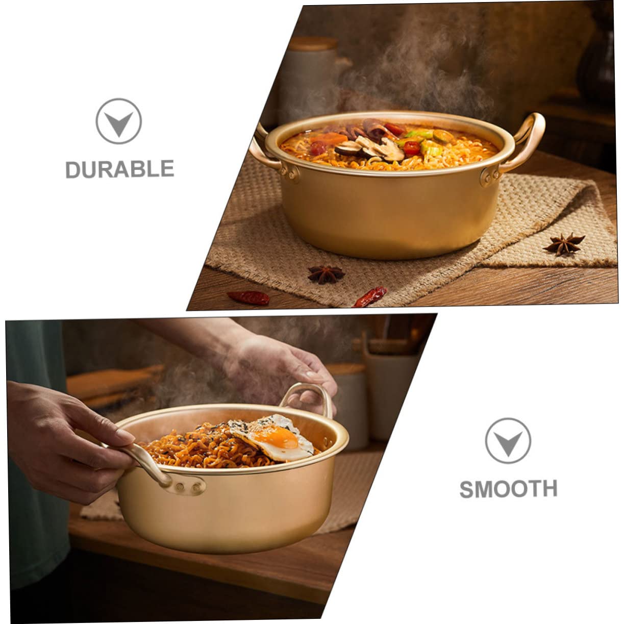 Ramen Topf Aus Aluminium – Leichter Nudelkochtopf Für Schnelles Kochen, Ideal Für Camping, Picknick & Küche