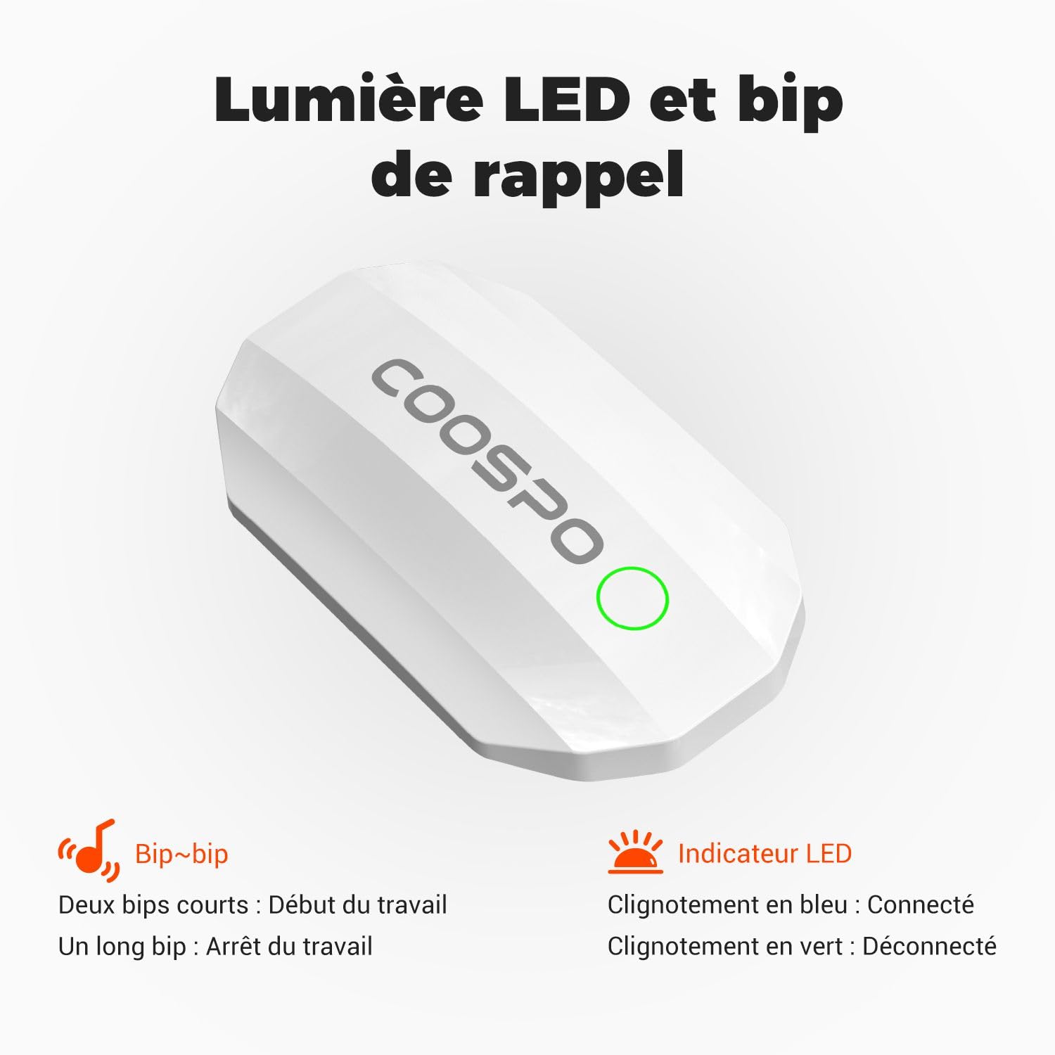 COOSPO H808S Capteur de Fréquence Cardiaque Bluetooth5.0 Ant+, Cardio Fréquencemètres ECG/EKG, Étanche IP67, Compatible avec Wahoo, Strava, adidas, Coosporide, Polar Beat, Kinomap