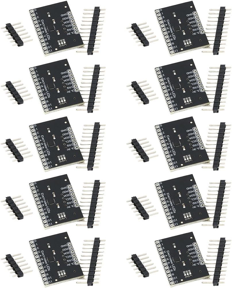 10pcs MPR121 capacitive touch sensor modules featuring advanced capacitive sensing and extended sensing area using simulated 13th electrode