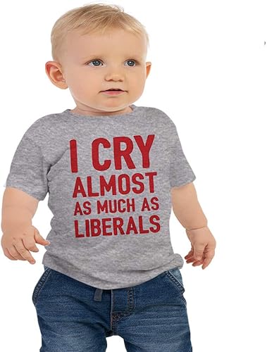 I lloro casi como liberales divertido bebé niño camiseta