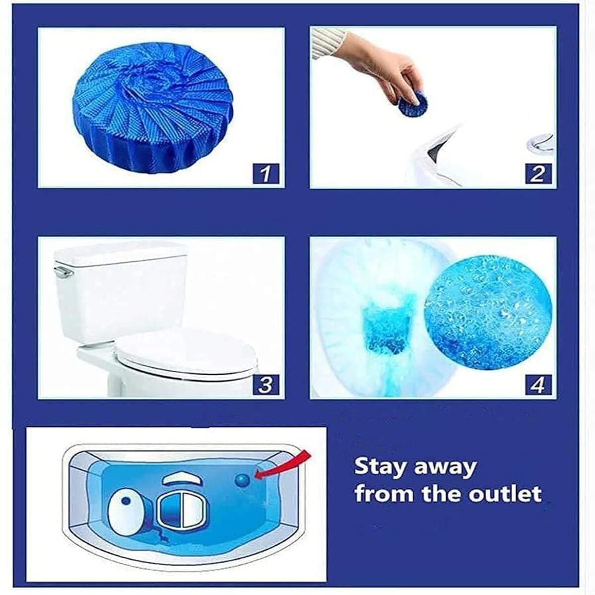 C2SK Toilet Cleaning Tablet for Bathroom | Toilet Bowl Cleaner Tablets for Tank Freshness | Long-Lasting Toilet Deodorizer for Daily Cleaning (Multicolor - Pack of 10) 2