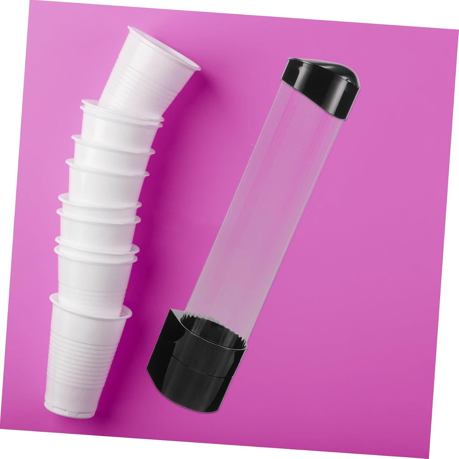 PRETYZOOM Automatic Cup Dropper Wall Mount Cup Holder for Water Cooler Office Hospital Precise Retrieval Mechanism