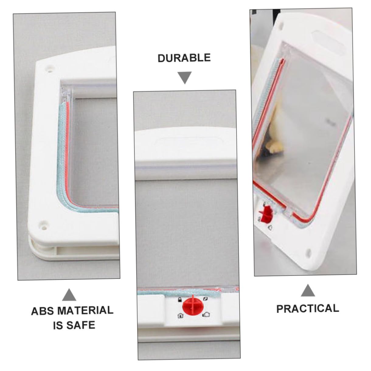 Abaodam 2 pièces Chatière pour Animaux Contrôlable avec Verrouillage Porte Entrée pour Chats et Petits Chiens Installation Facile Matériau Durable Accès et Sécurisé