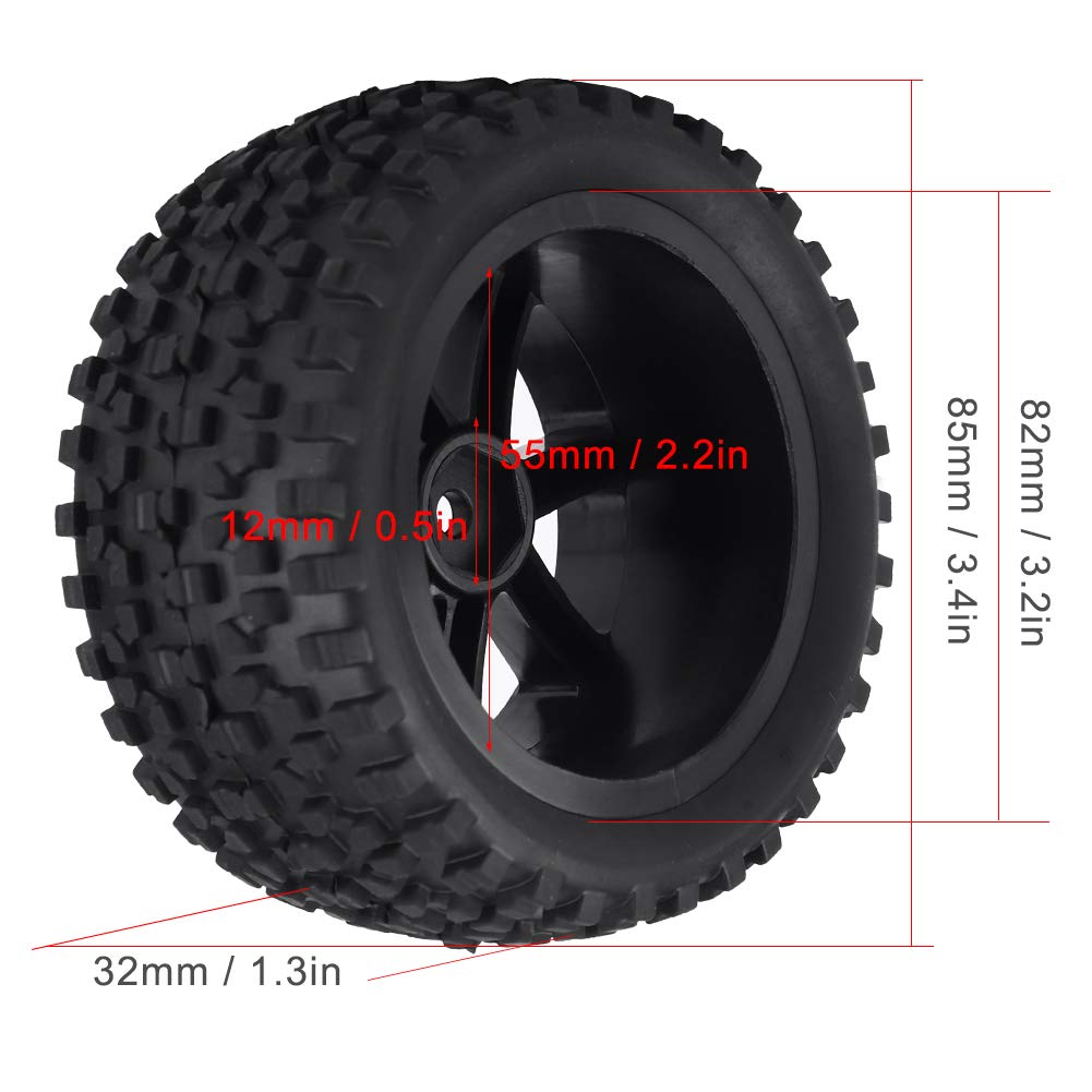 VGEBY1 2 Pezzi 1/10 RC Pneumatico Pneumatico di Gomma del Camion del