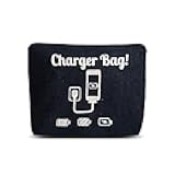ShiQiao Spl Chargers Organiser Bag Black Charging Cables Travel Toiletry Pouch Electronic Charger Organiser Makeup Bag with Zipper Birthday Gifts for Mum Dad Charger Makeup Cosmetic Bags pouches