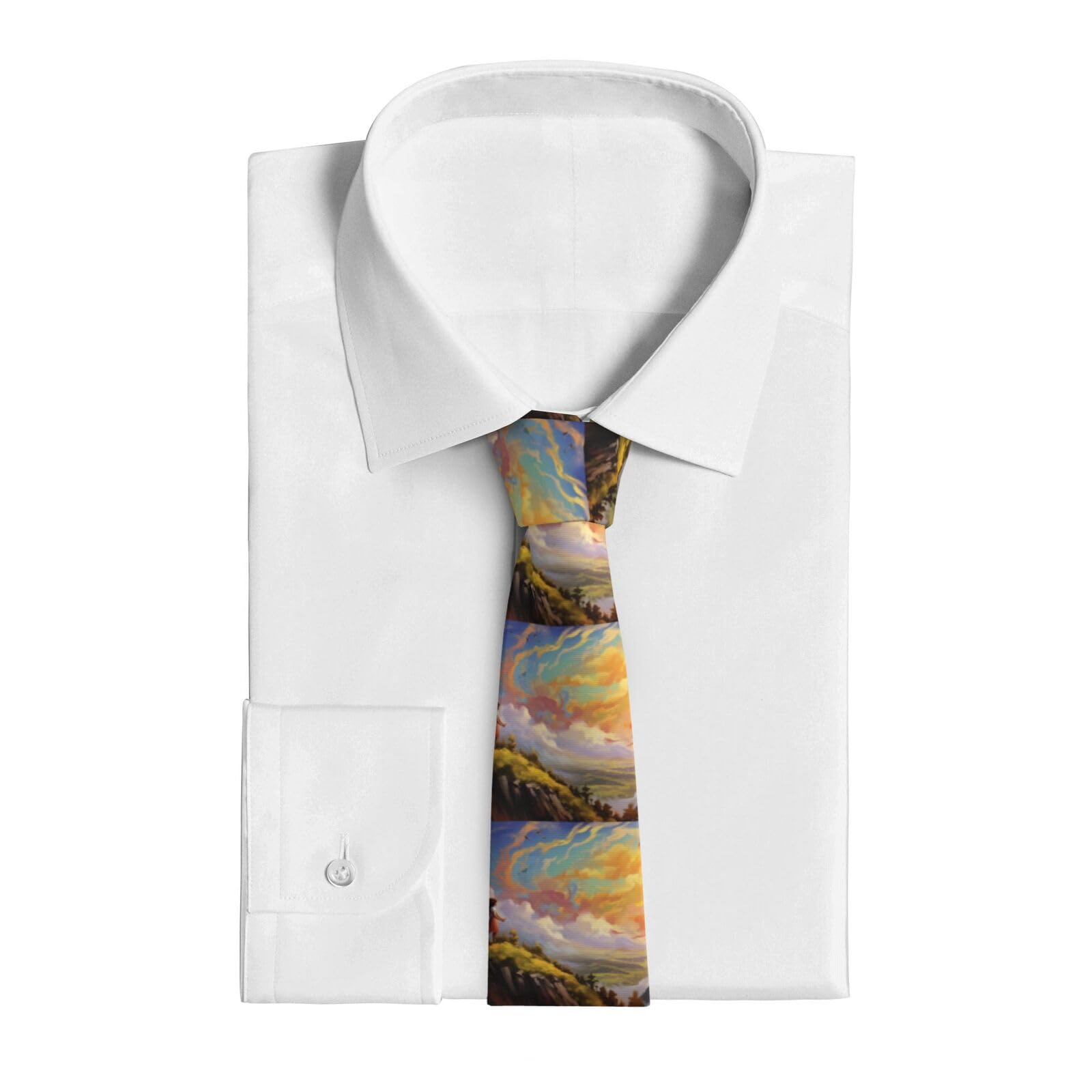 Ntvowpzo Men's Colors Of The Wind Neckties Ties For Formal Neckties For Colourful Heart Necktie For Business And Wedding, One Size