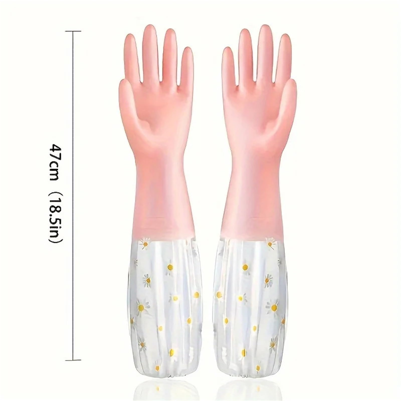 Guantes Limpieza Guantes de limpieza PVC manga larga, 1 par, impermeables, for cocina, lavavajillas, antideslizantes, for el hogar, duraderos