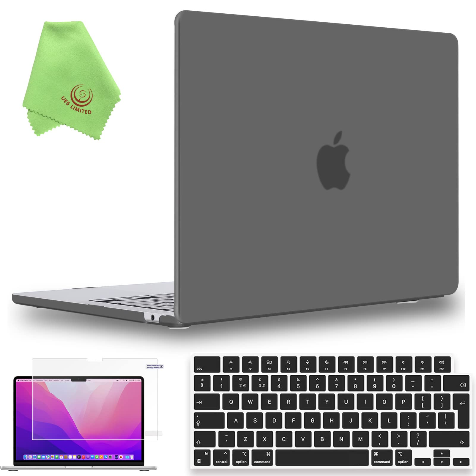 UESWILL Compatible with MacBook Air 13 inch M5 M4 M3 M2 Case 2022-2026 Model A3449 A3240 A3113 A2681 Mac Air 13.6