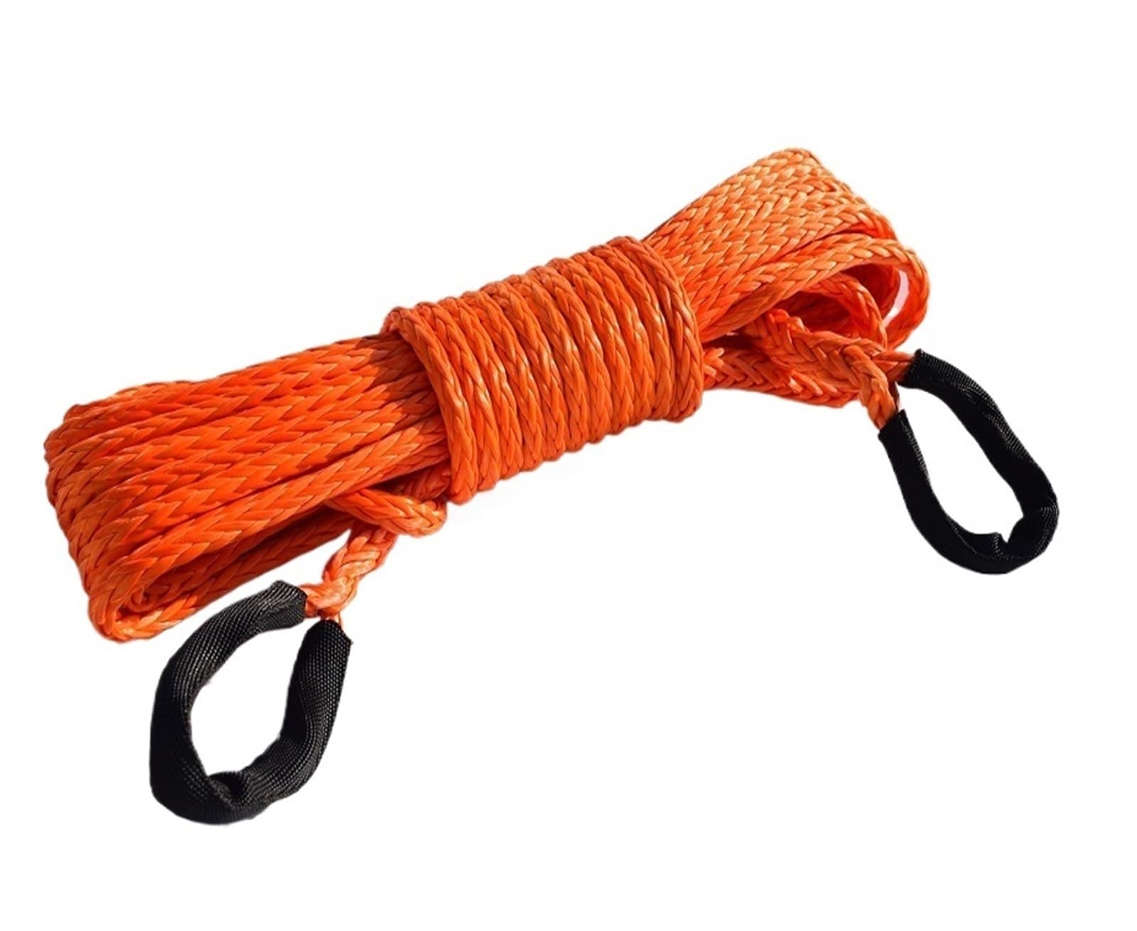 1 szt. 3/8" * 50ft syntetyczna lina przedłużająca wyciągarkę 10mm syntetyczna lina holownicza do pojazdów terenowych(Orange)