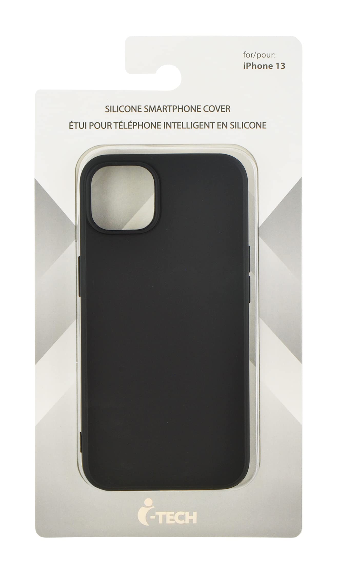 i-Tech Compatible with iPhone 13 Full-Body Soft Silicon Rubber Bumper with Soft Microfiber Lining Cushion Case Fits iPhone 13 (Black)