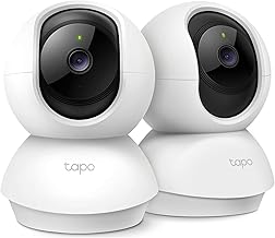 TP-Link Tapo 2K Pan/Tilt Cámara de seguridad para monitor de bebé, cámara para perro con detección de movimiento, audio de 2 vías, sirena, visión nocturna, almacenamiento en la nube y tarjeta SD