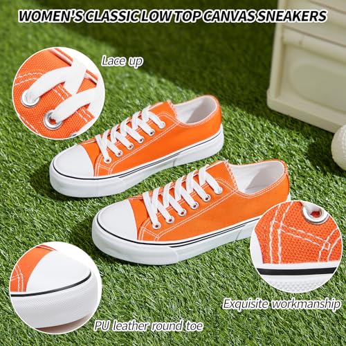 Adokoo Canvas Tennis Shoes for Women Low Top Casual White Black Sneakers for Women Lace Up Fashion Comfortable Walking Shoes3