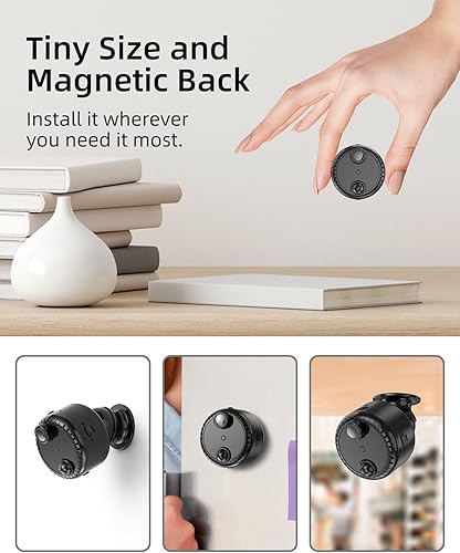 Miniatura 2 de VIDCASTIVE Mini cámara oculta espía 4K inalámbrica WiFi pequeña cámara de niñera portátil interior secretas pequeñas cámaras de seguridad de video