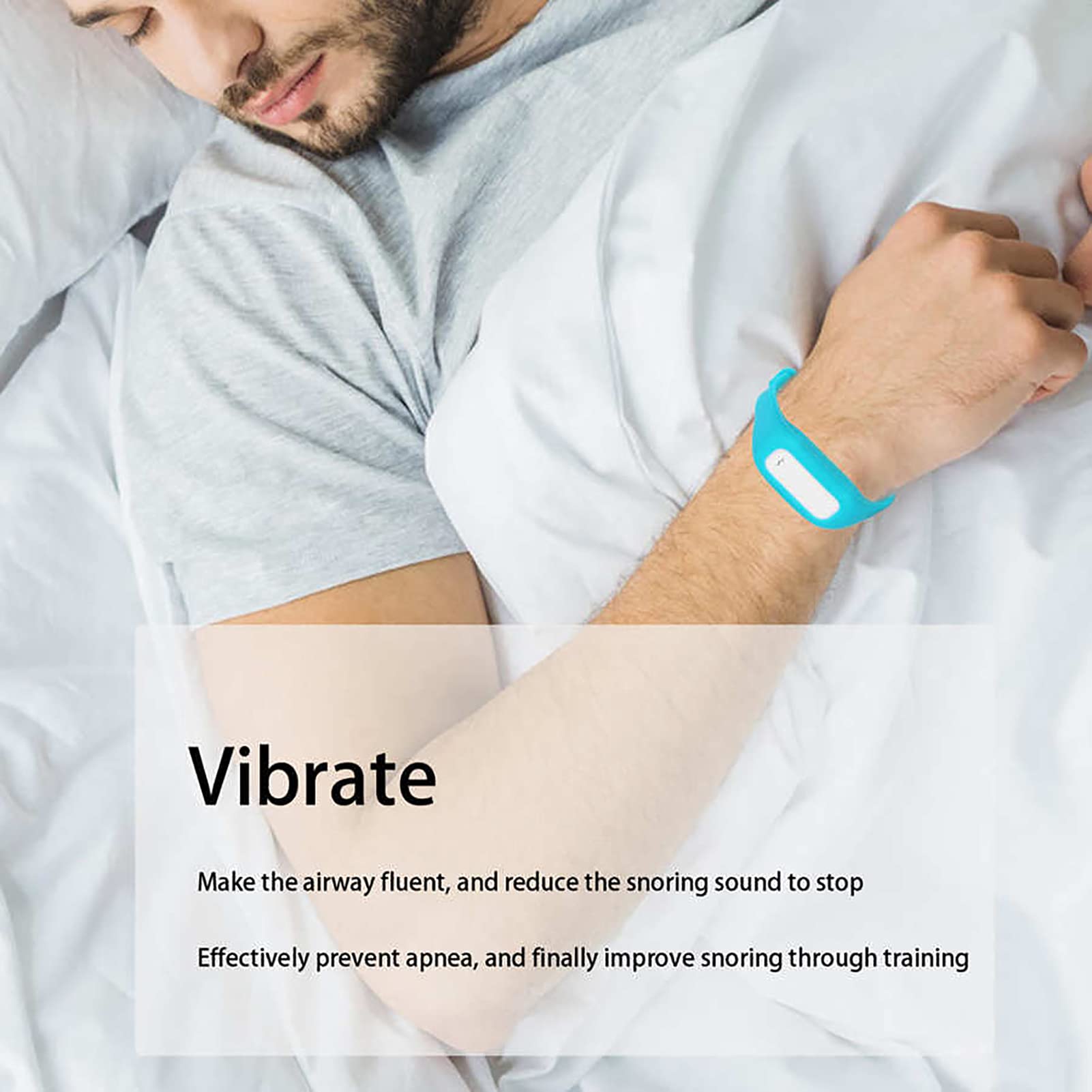 Dispositivos Antirronquidos, Pulsera para Conexión De Sueño Antirronquidos, Dispositivos De Solución De Ronquidos Inteligentes con Biosensor para Mujeres Y Hombres,Negro