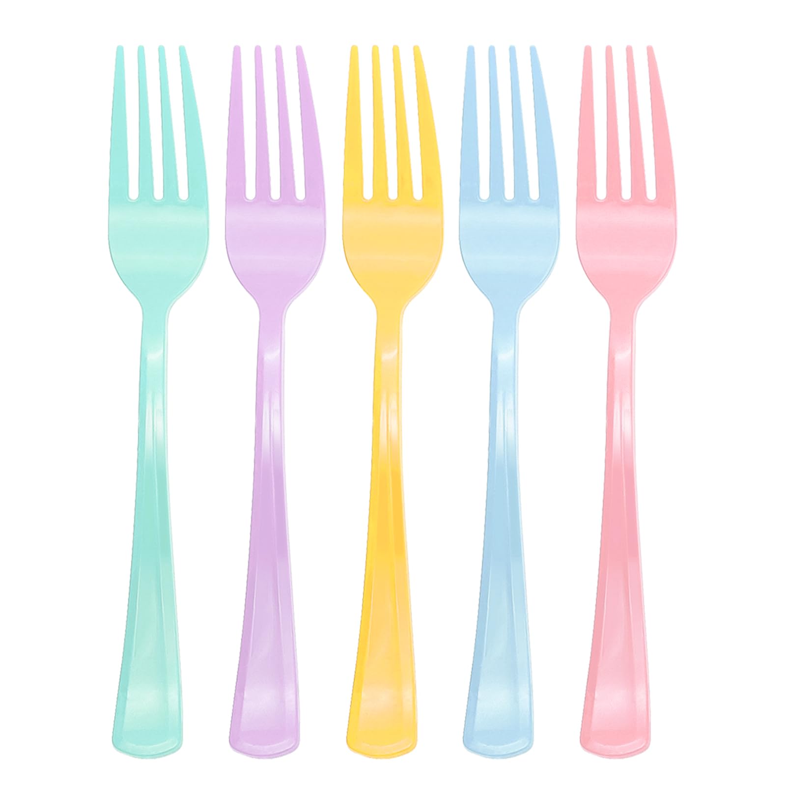 Photo 1 of Joy Akkess Pastel Plastic Forks (50 Pcs)