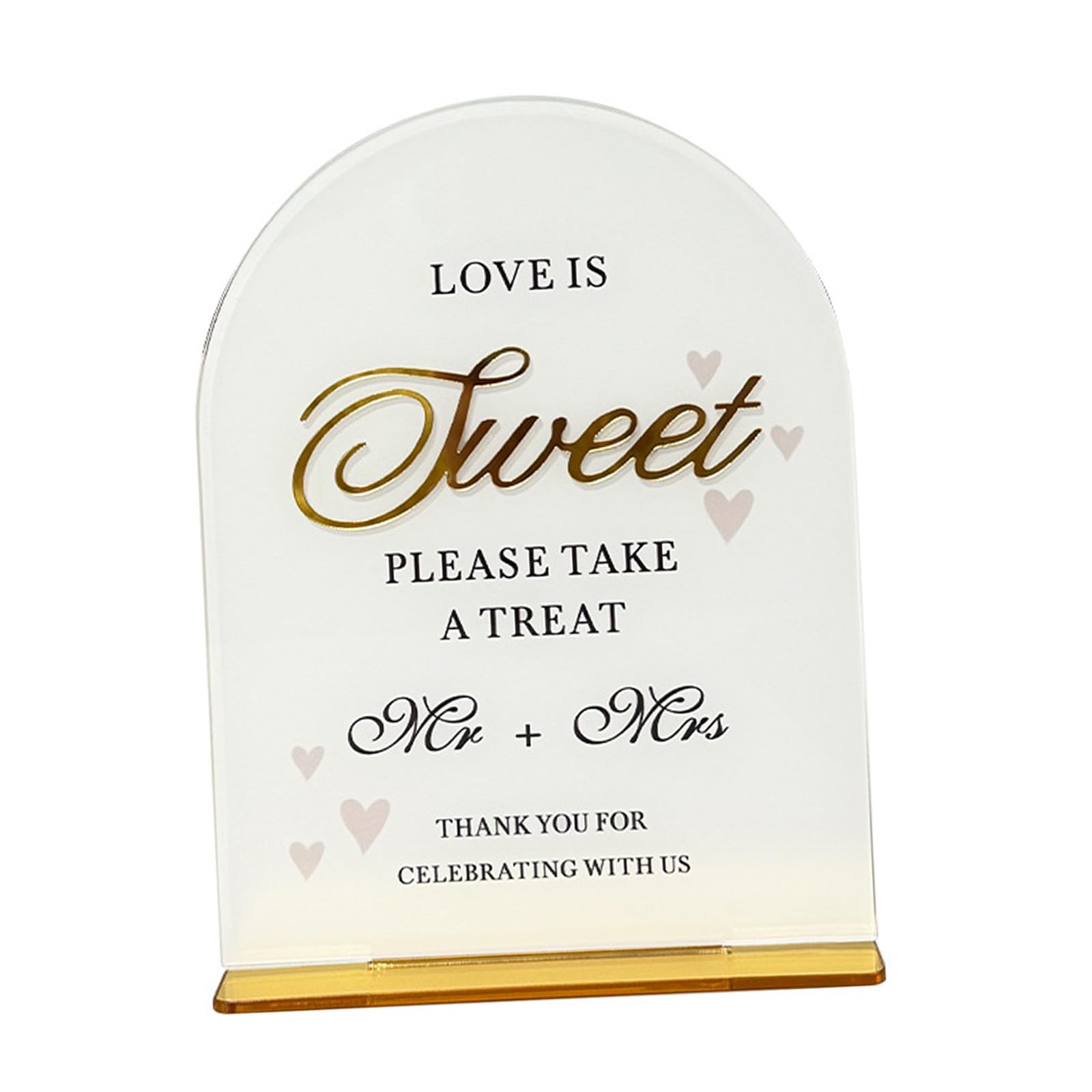 TFAOYS Dessert Table Sign Shatterproof Acrylic Desk for Sweets Table Wedding Engagement Bridal Showers Party Display