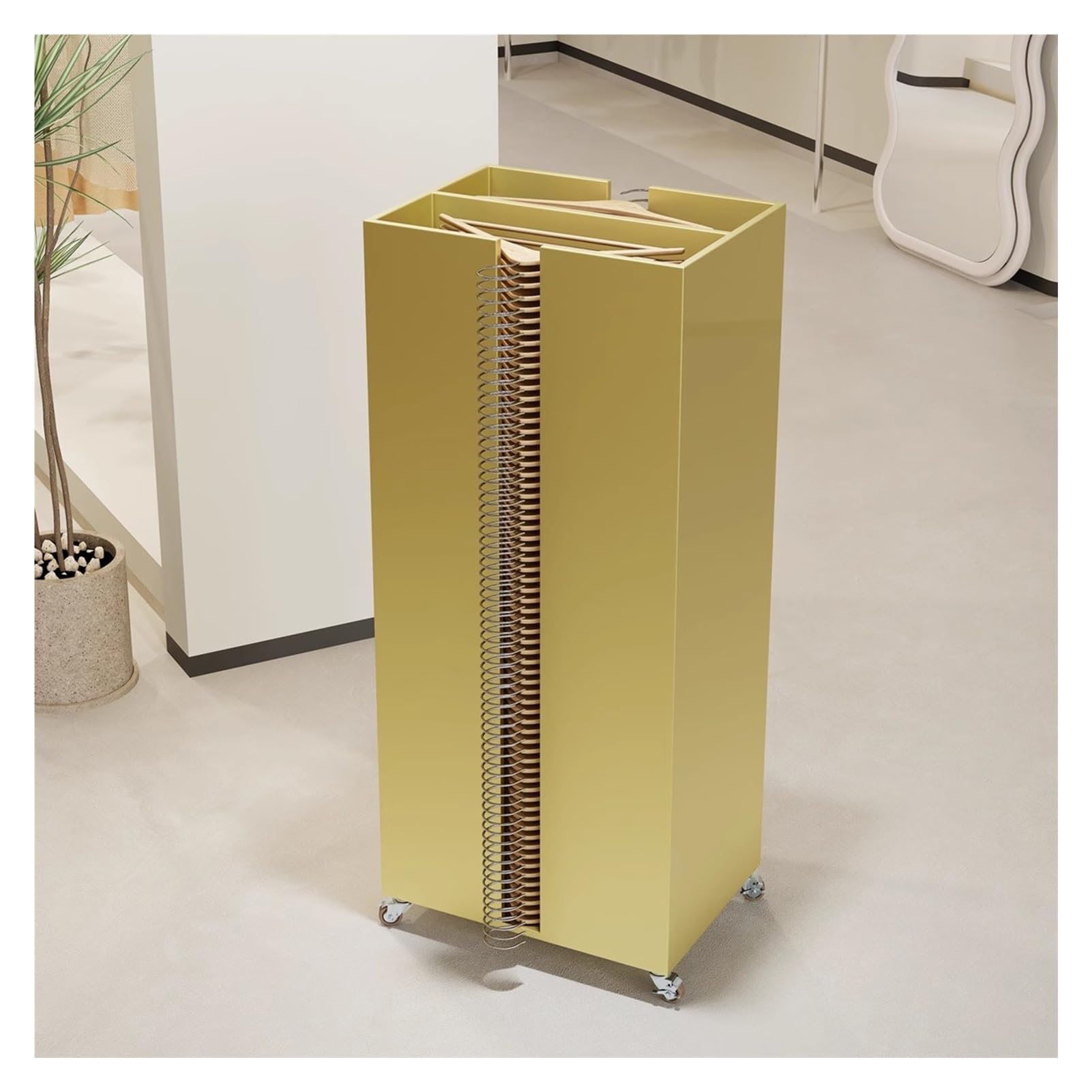 LRZPTDYU d Metal Steel Clothing Hanger Rack with Casters FloorMounted Storage Holder for Laundry Room & Clothing Store 45x35x100cm Display Stand
