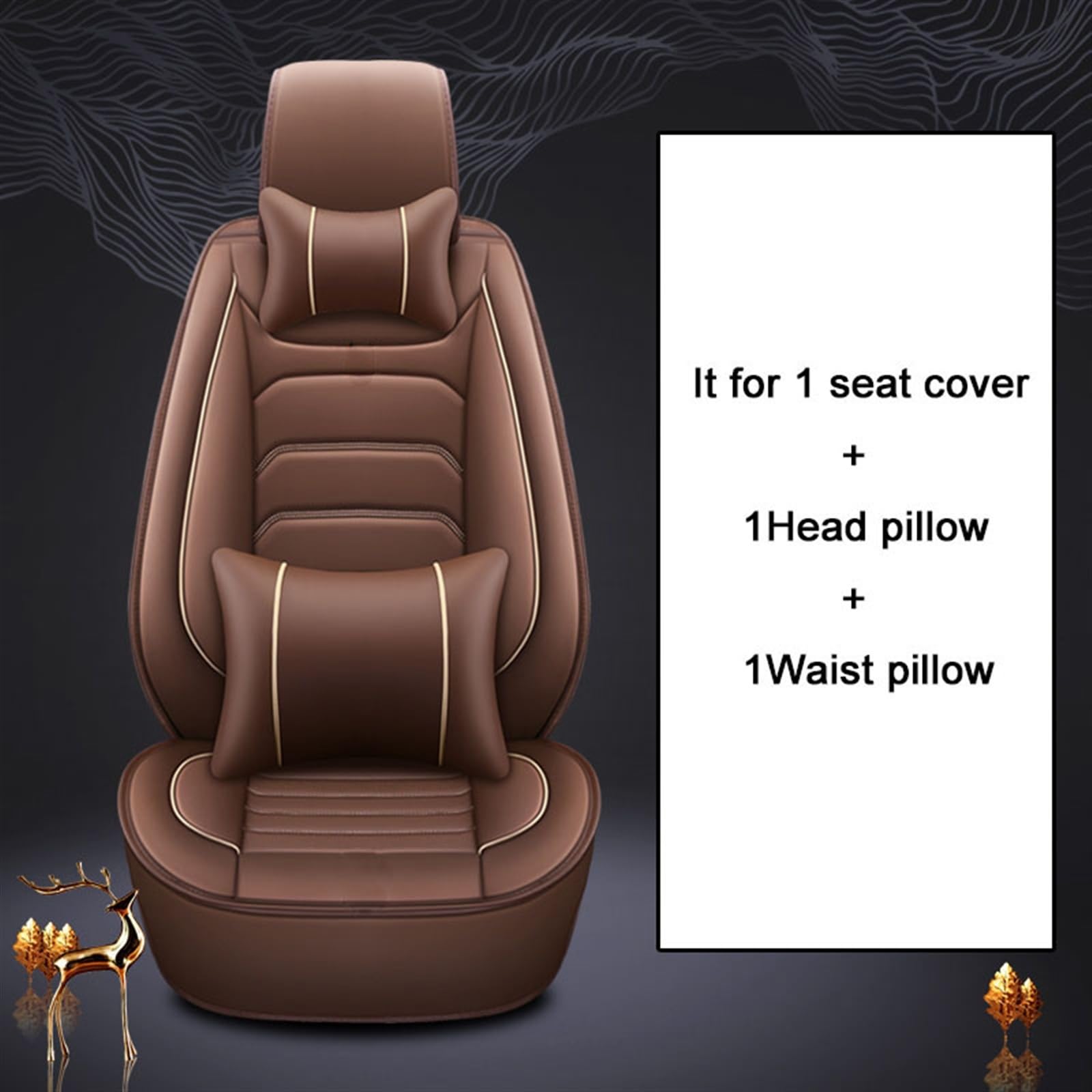 WILSEM Coprisedile per Auto Coprisedile Protettivo Impermeabile per Auto Accessori per Cuscino per Seggiolino Auto per Ford per Fusion Protezioni Sedili (Color : Luxury 3)