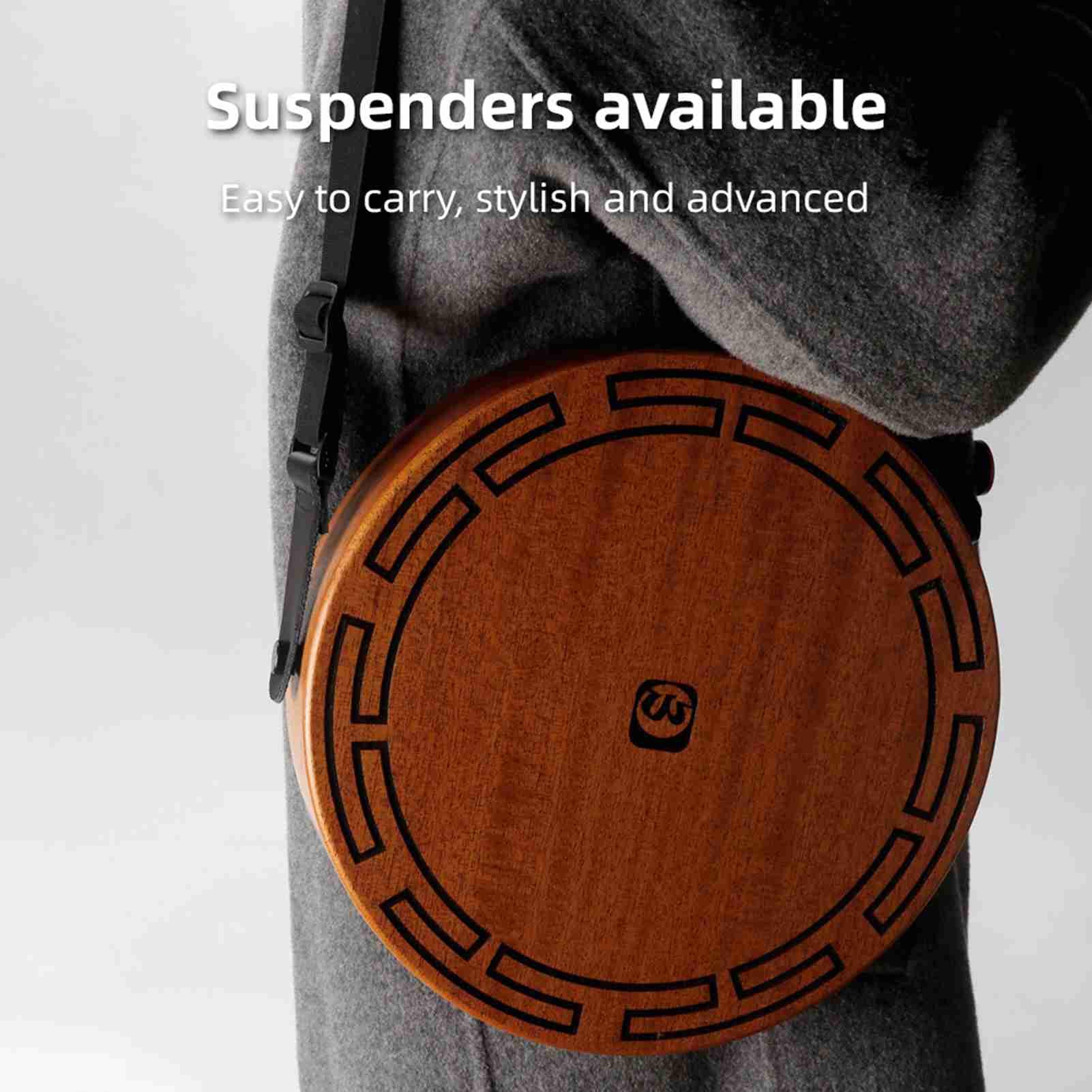 HUIOP Cajon Drum Drum Instrumento de percusión de Tambor de Mano Plano de 2 Tonos con Correa Ajustable y Bolsas de Almacenamiento Tambor Octogonal portátil para Principiantes