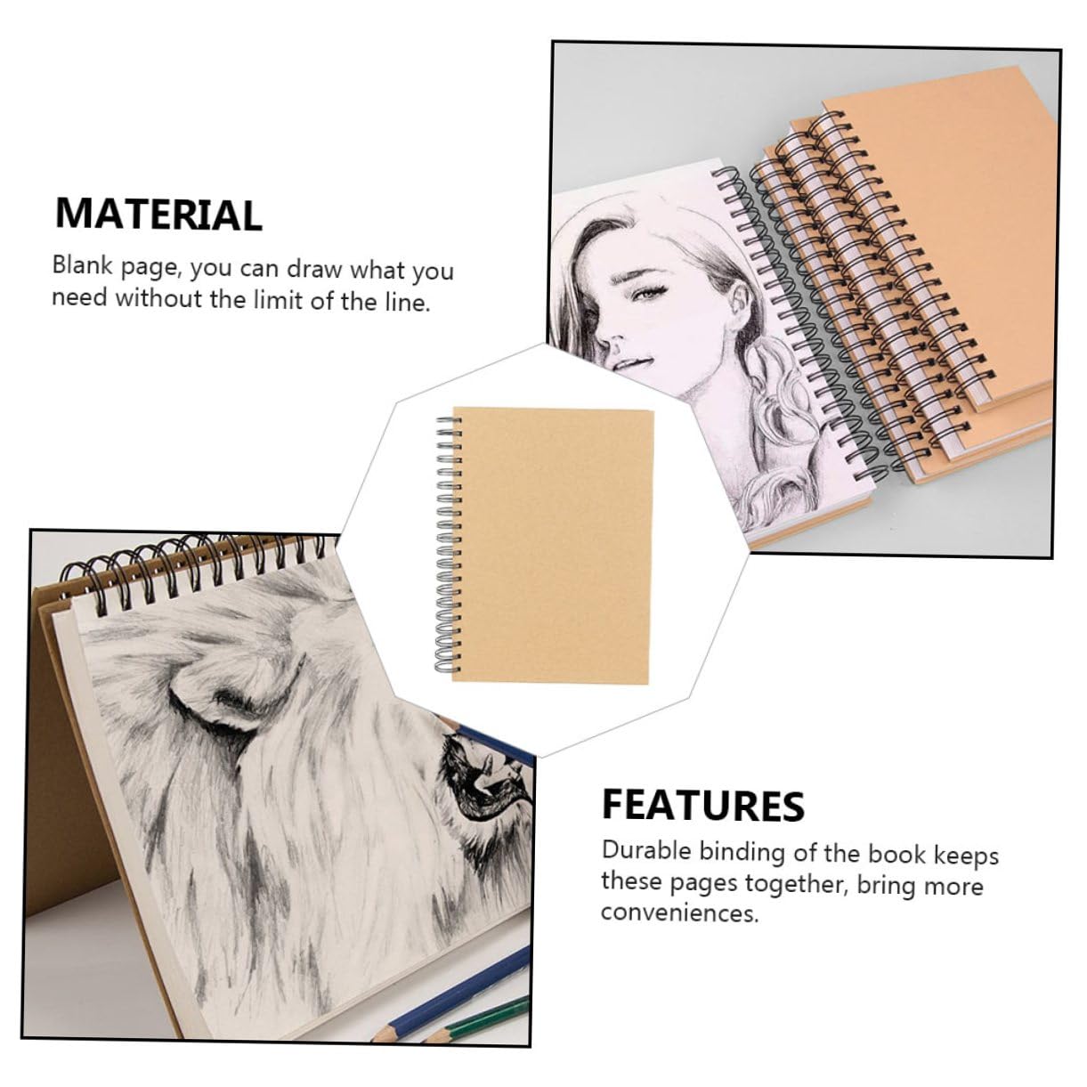 1pezzi Quaderno per Schizzi Pittura Graffiti e Disegno Artistico Carta Spessa e Pagine per Studenti e Amatoriali un Regalo per Amici e Famiglie