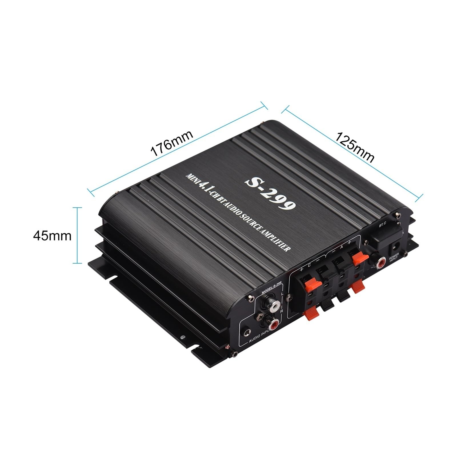 S-299 4 * 400W Mini wzmacniacz mocy Domowy samochód Bluetooth bezprzewodowy wzmacniacz USB/SD AUX,Dokładna reprodukcja