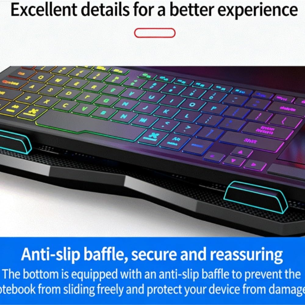 Chłodnica do Laptopa Podkładka Chłodząca Do Laptopa Podstawka Gier Podstawa Stojaka Z Wentylatorem Stojak na laptopa,Wentylowany(Single fan)